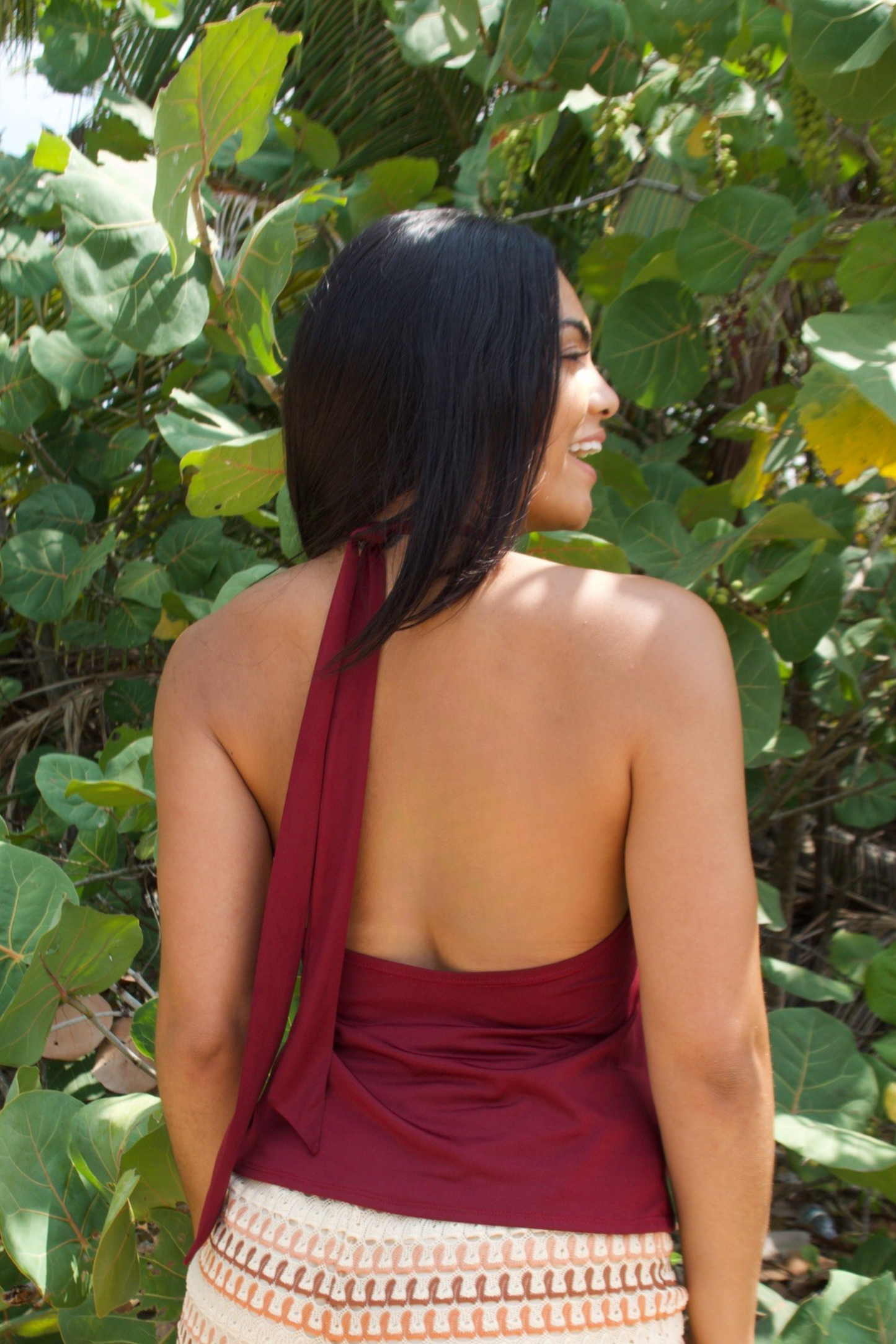 Burgundy Halter Top