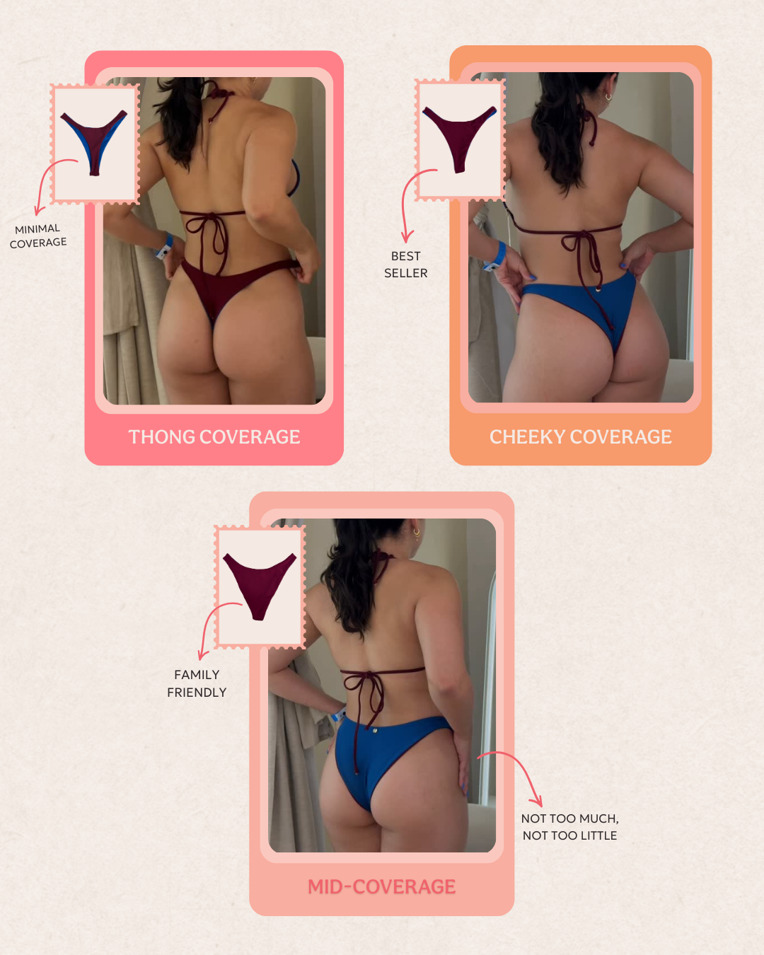 Textured Aqua High-Waisted Bottom