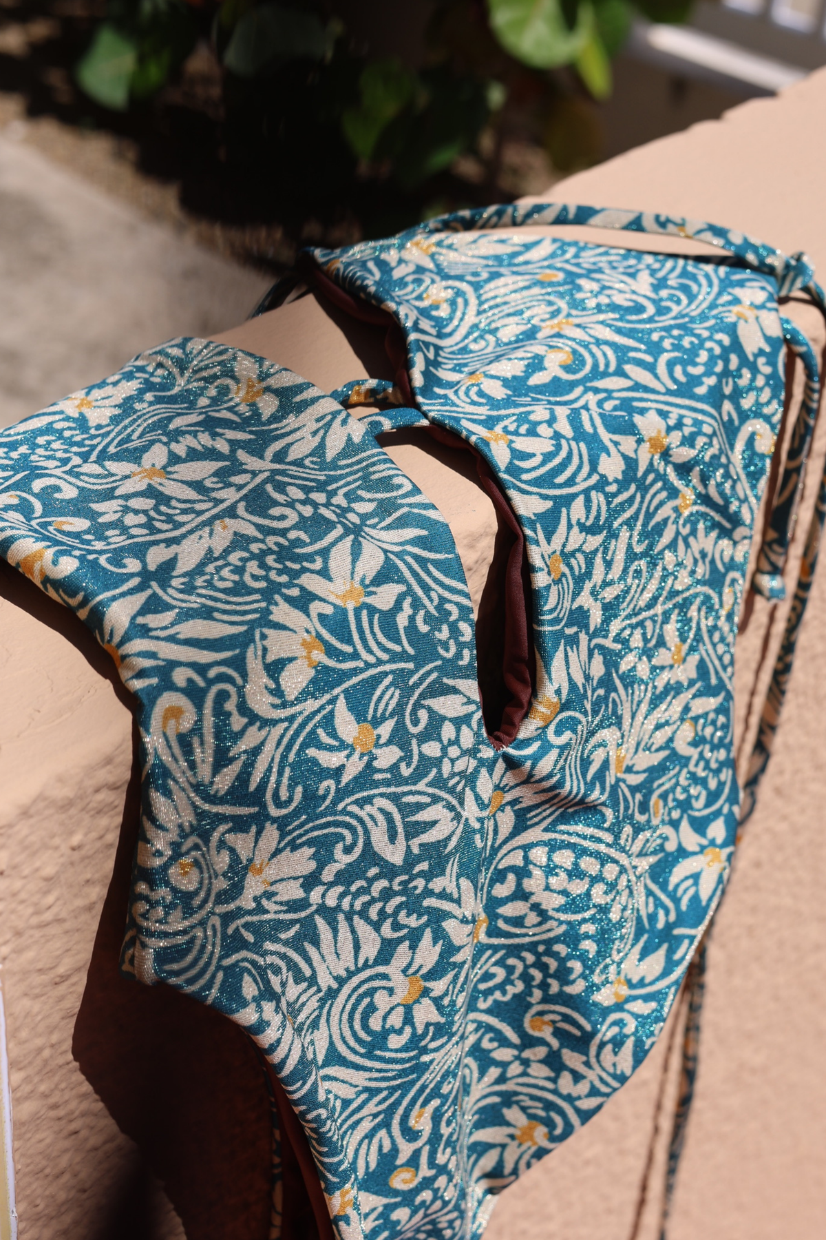 Teal Botanica + Chocolate  One-Piece | REVERSIBLE