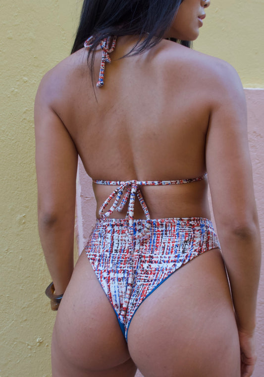 Euro White High-Waisted Bottom | REVERSIBLE