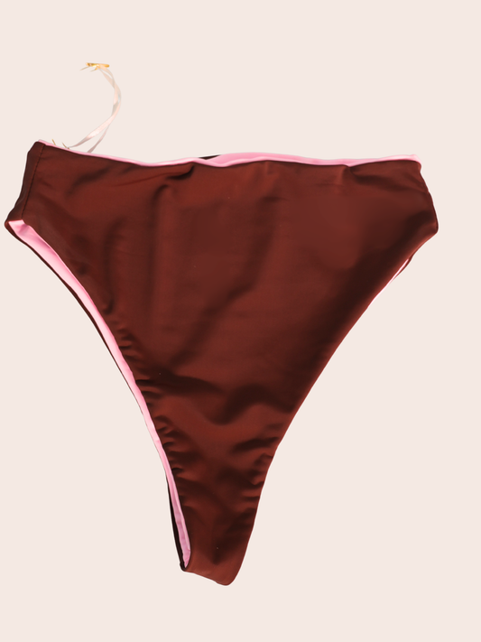 XS - Cheeky | Pink + Moca Bottom | Sample Sale