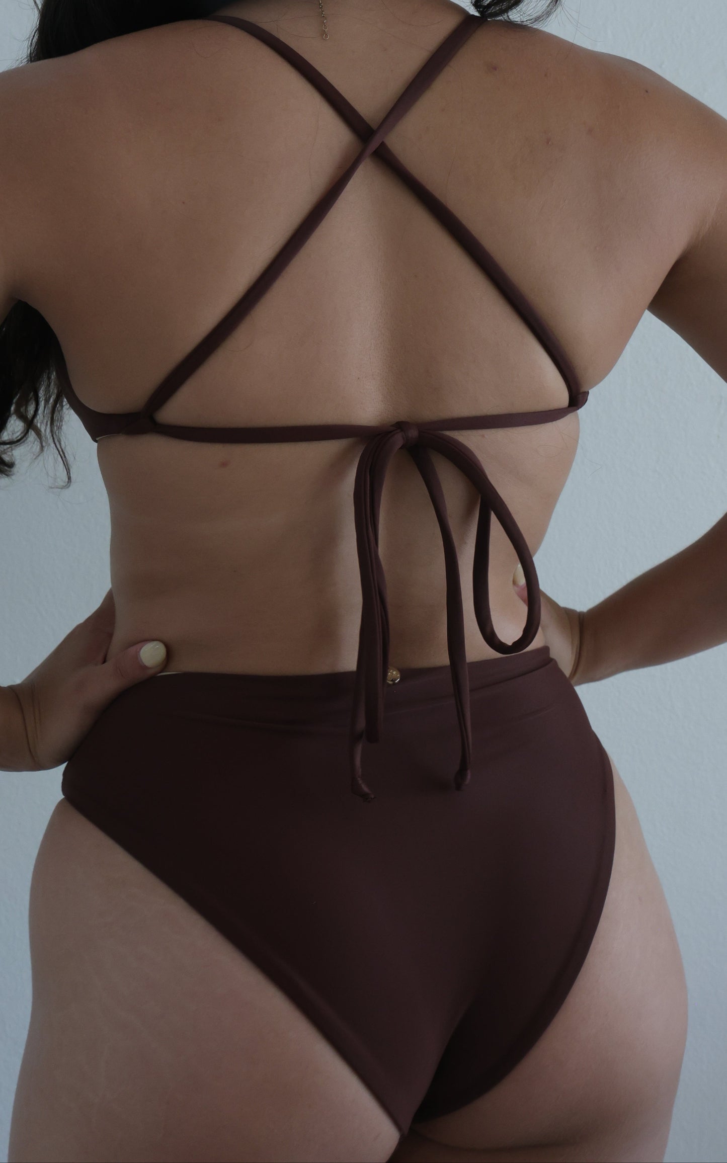 Chocolate + Nude High-Waisted Bottom | REVERSIBLE