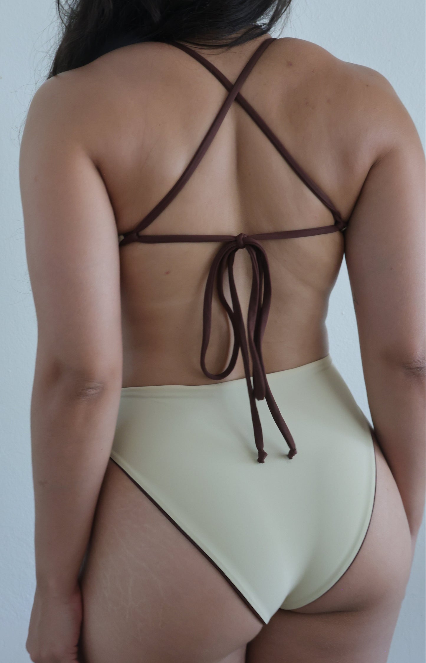 Chocolate + Nude High-Waisted Bottom | REVERSIBLE