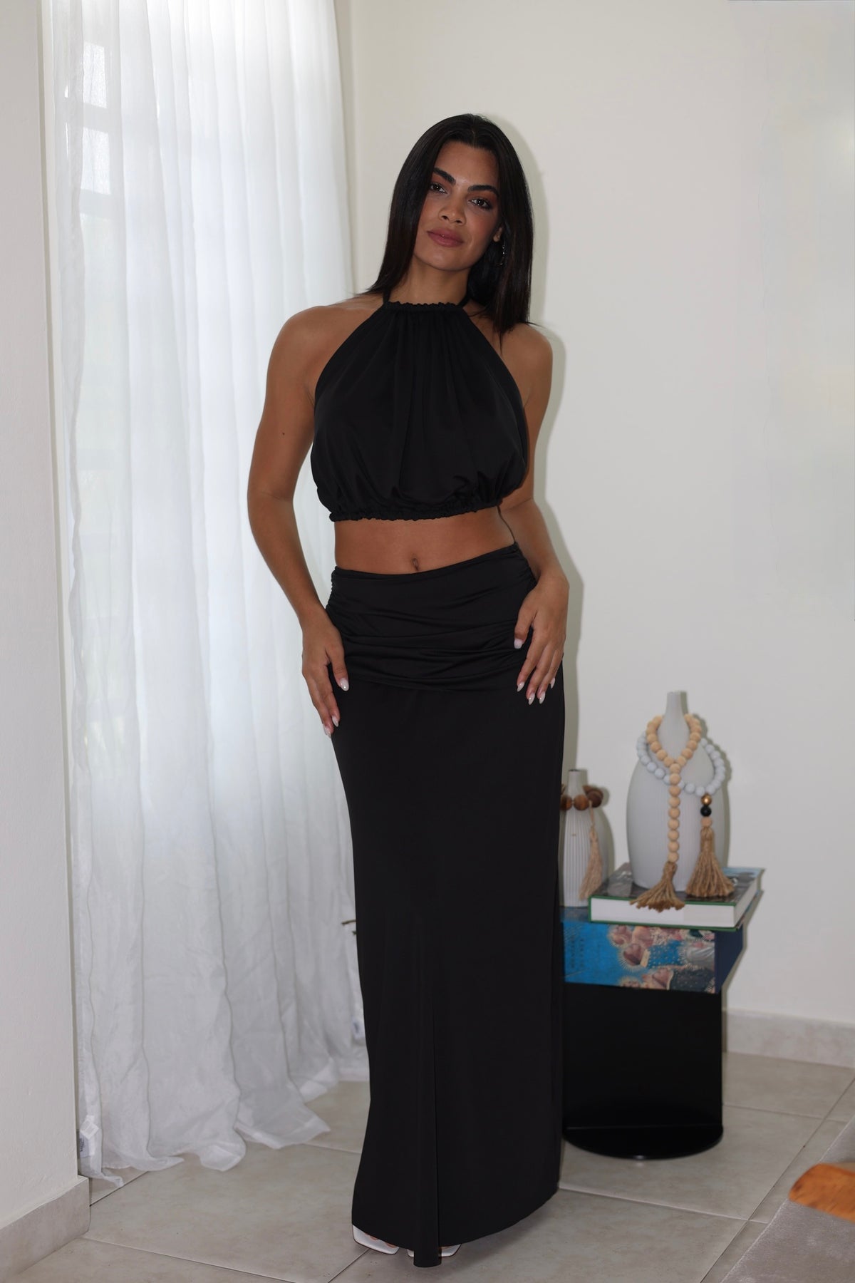 Siena Long Skirt | Black