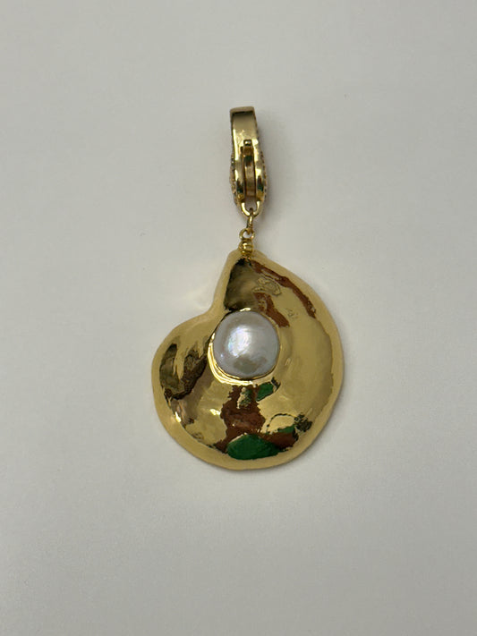 Bombshell Bikini Charm by Laola, a fun accessory to personalise your swimwear - shell & pearl